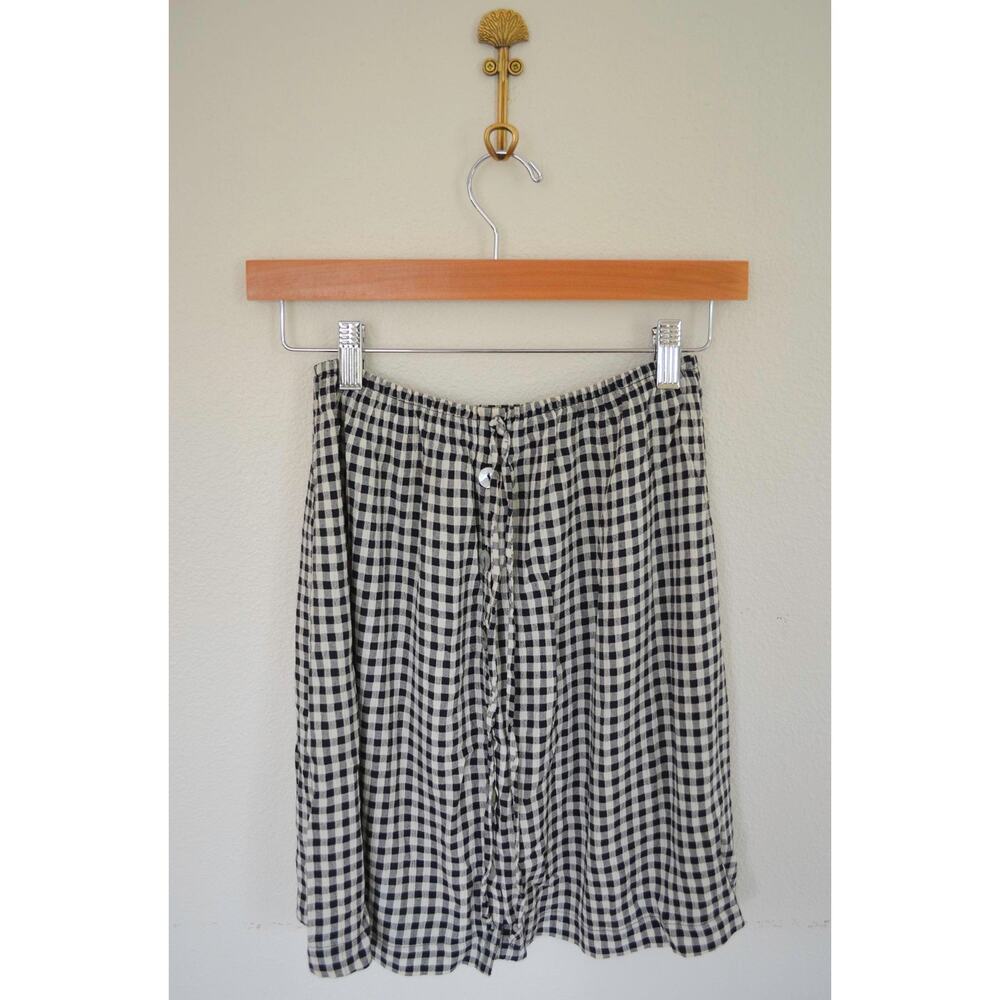 90s Gingham Button Front Skirt - image 2